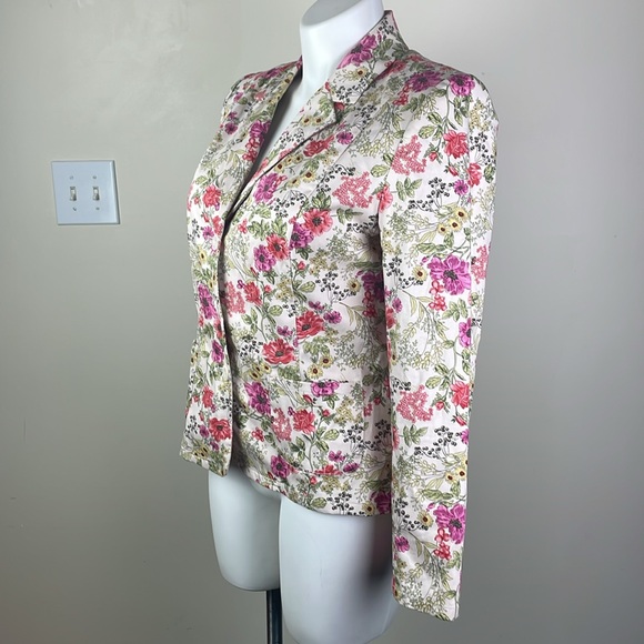 JM Collection Spring Floral Print Blazer - Picture 7 of 10